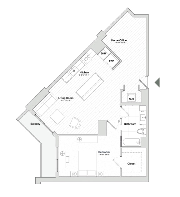 Floor Plans 1 Bedroom Apartments Miami